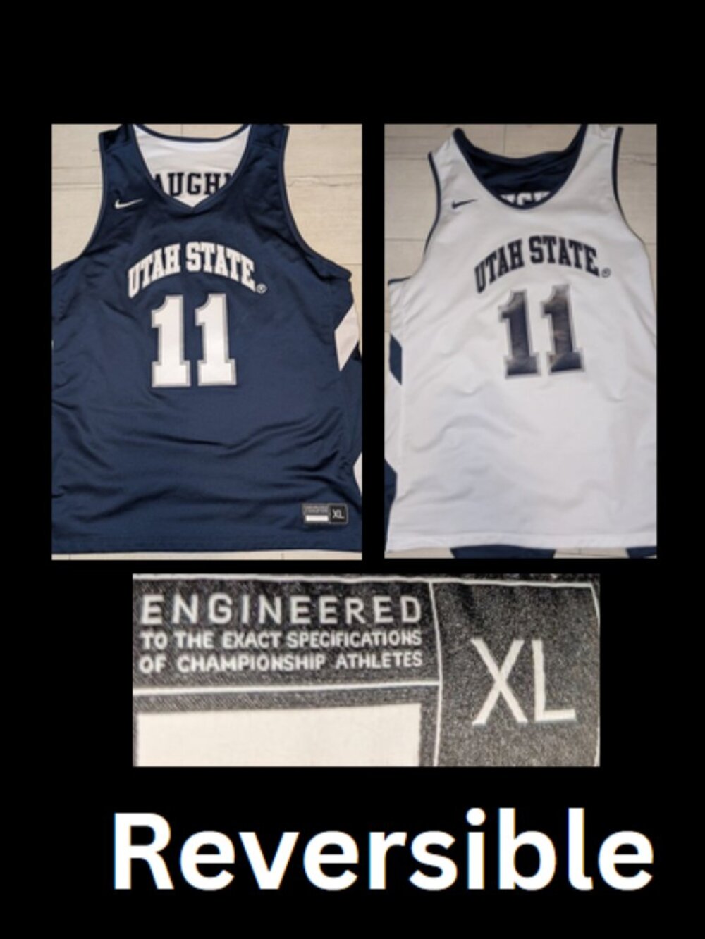Nike Utah State #11 VAUGHNS Reversible Jersey Mens Size XL